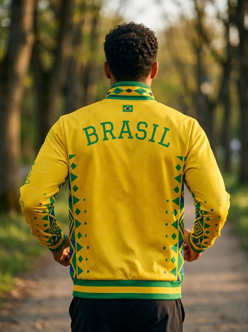 Brasil '26 Jogo Vivo Track Jacket — recycled full-zip World Cup 2026 outerwear by SunBorn — image 2