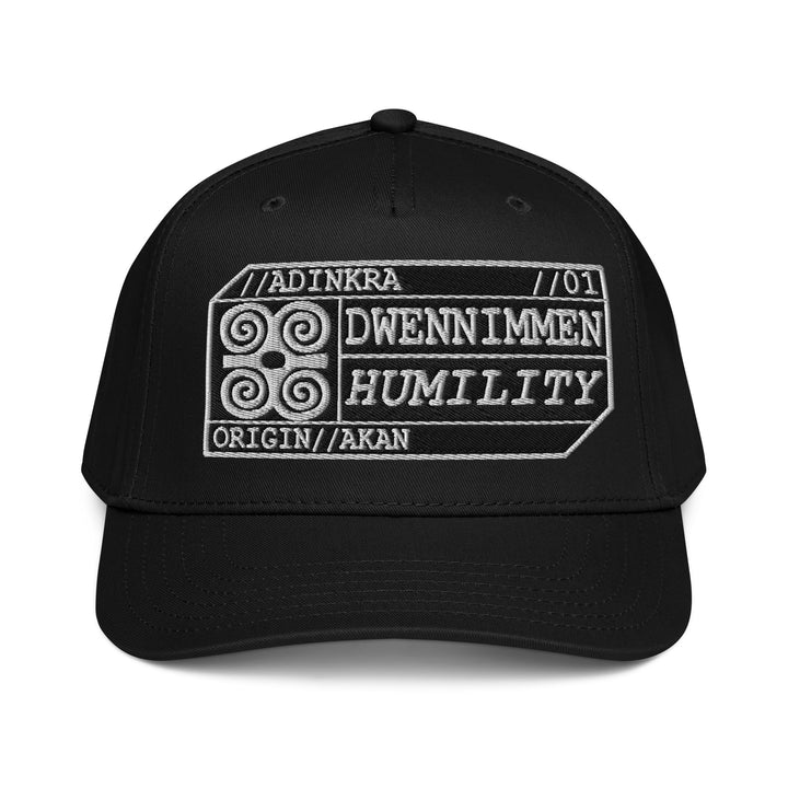 Adinkra // Humility Two-Tone Cap in Oji Black — front view — SunBorn