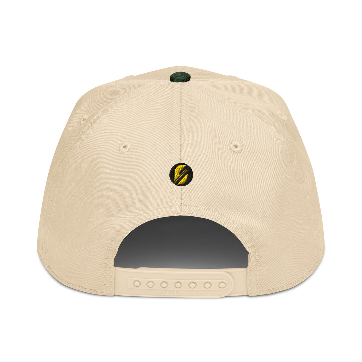 Adinkra // Humility Two-Tone Cap in Ọhịa Green/Owu Natural — back view — SunBorn