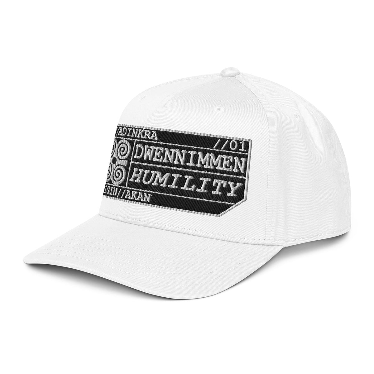 Adinkra // Humility Two-Tone Cap in Ocha White — left front view — SunBorn