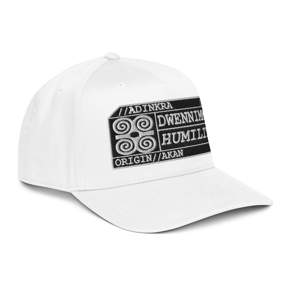 Adinkra // Humility Two-Tone Cap in Ocha White — right front view — SunBorn