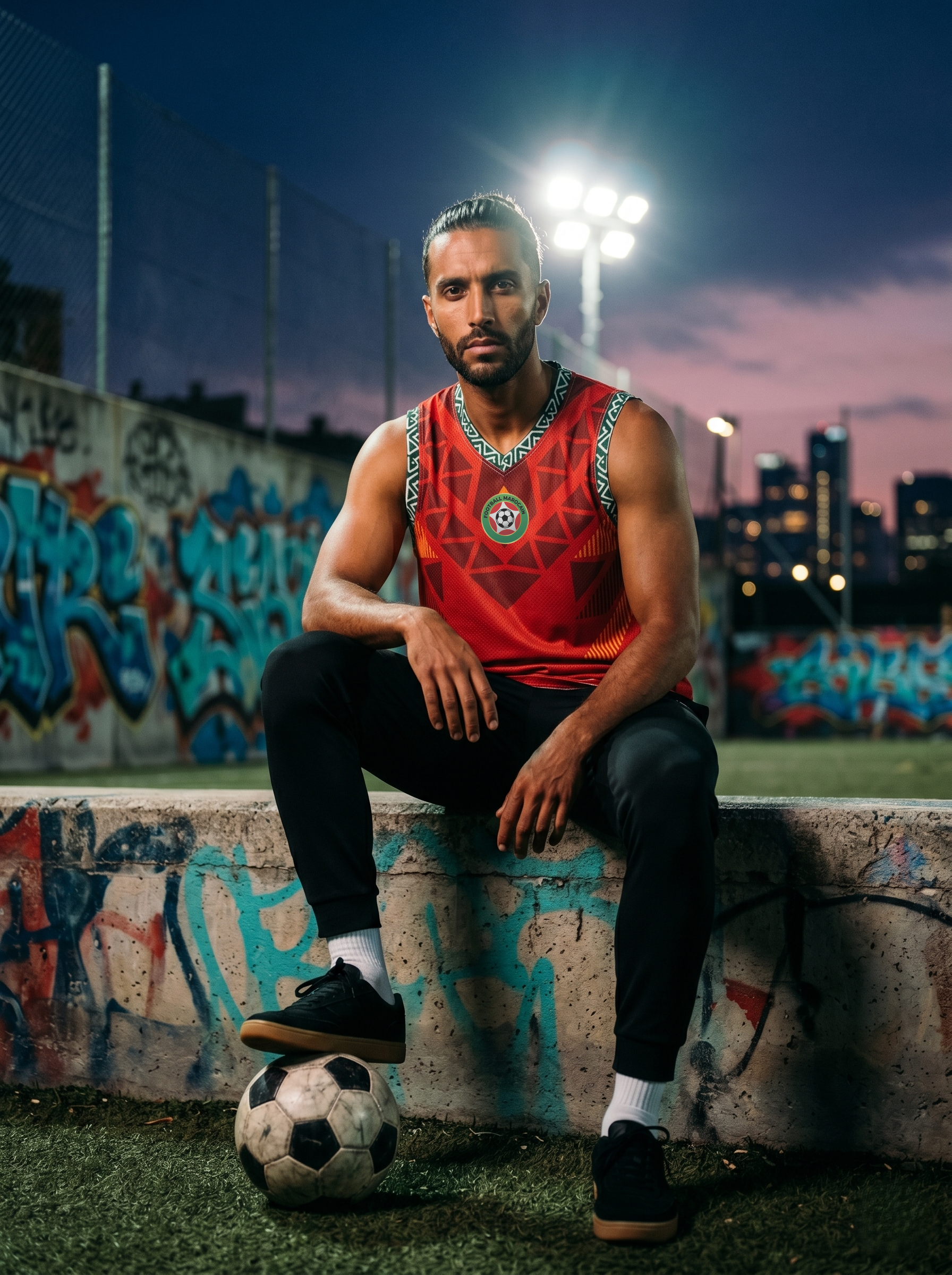 Morocco '26 Atlas Protocol AeroTank — heavyweight tricot World Cup 2026 performance tank by SunBorn — image 3