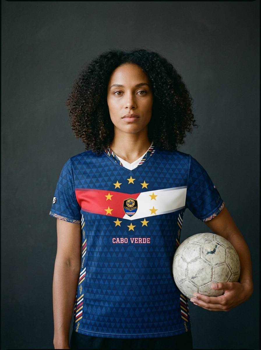 Cabo Verde '26 Blue Shark Protocol Jersey — front hero view, SunBorn