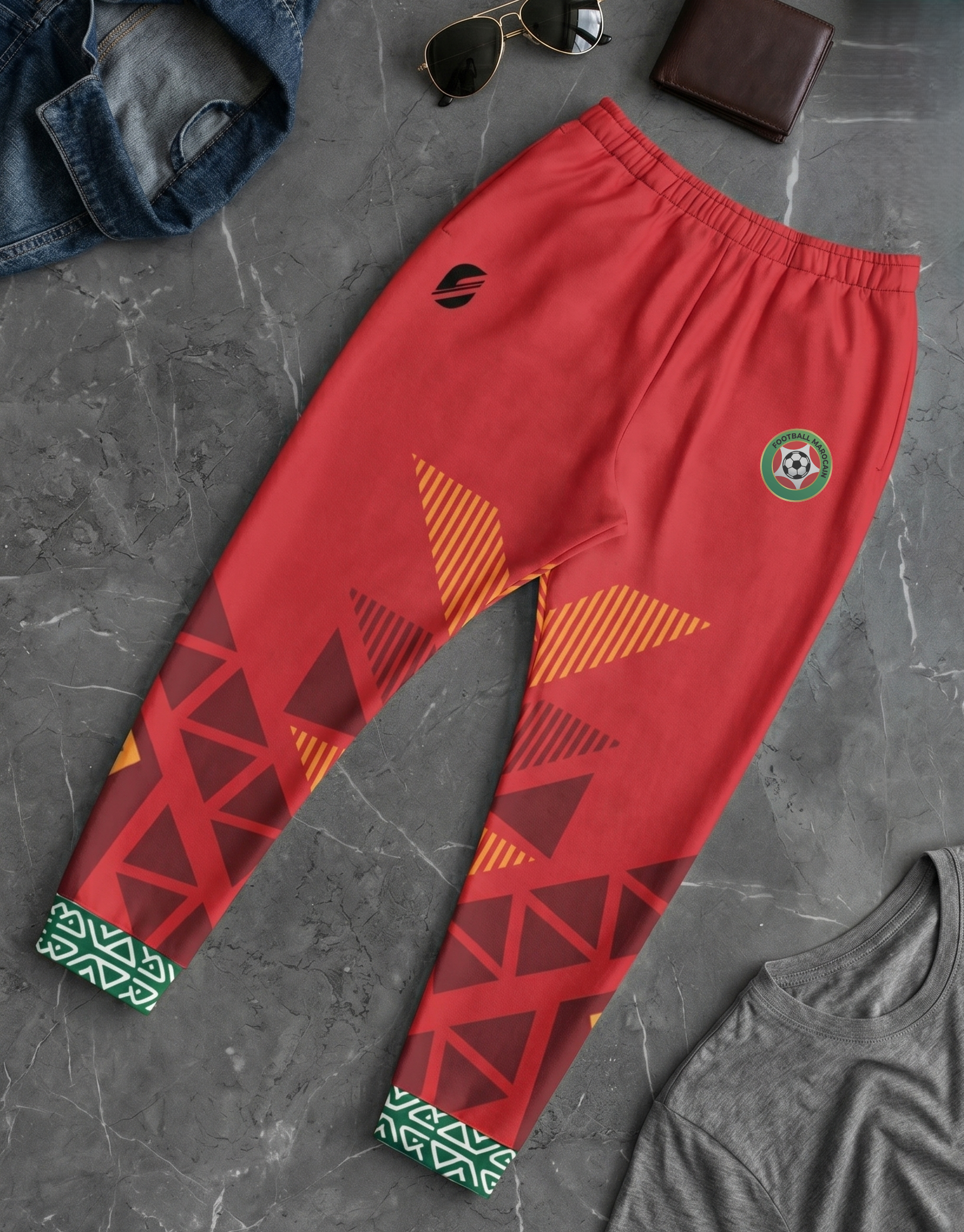 Morocco '26 Atlas Protocol Joggers — Atlas Lions World Cup 2026 training pants by SunBorn — image 4