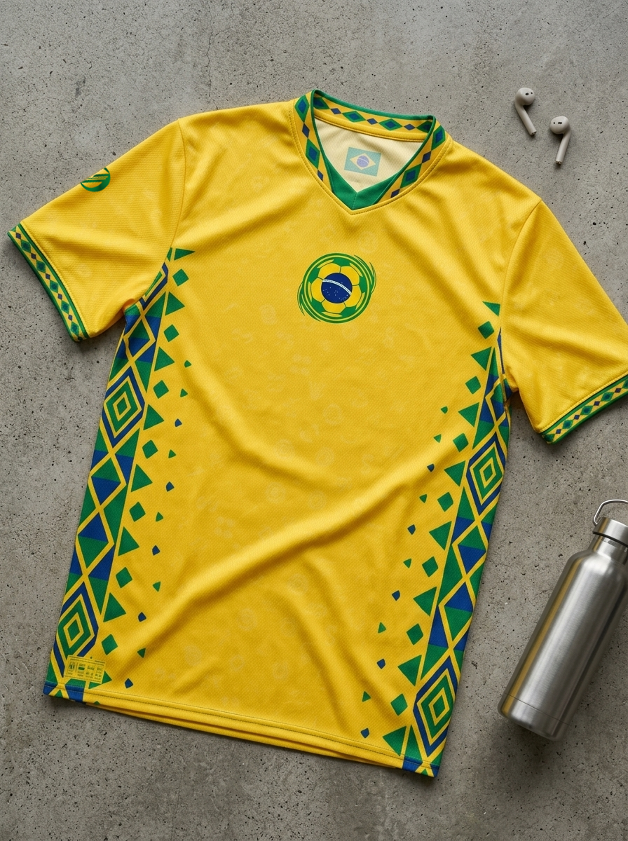 Brasil '26 Jogo Vivo Jersey — Afro-Brasilian source code World Cup 2026 kit by SunBorn — image 3