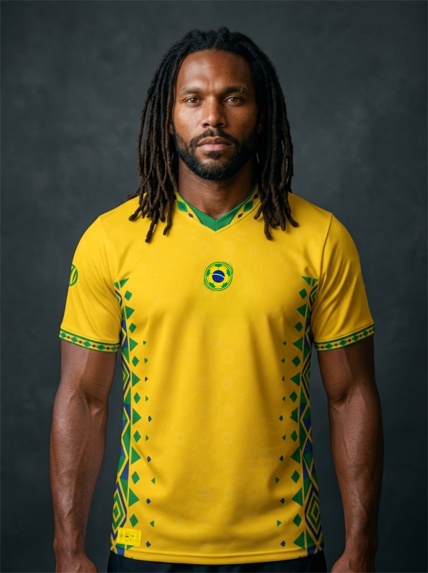 Brasil '26 Jogo Vivo Jersey — Afro-Brasilian source code World Cup 2026 kit by SunBorn — image 1