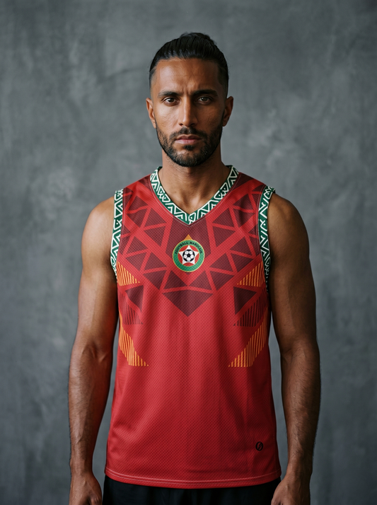 Morocco '26 Atlas Protocol AeroTank — heavyweight tricot World Cup 2026 performance tank by SunBorn — image 1