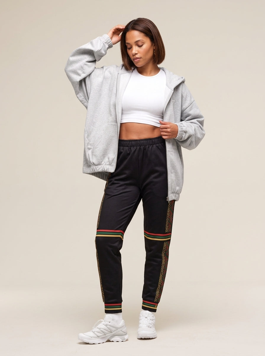 N'Donso™ Women's Uhie Red joggers, editorial lifestyle