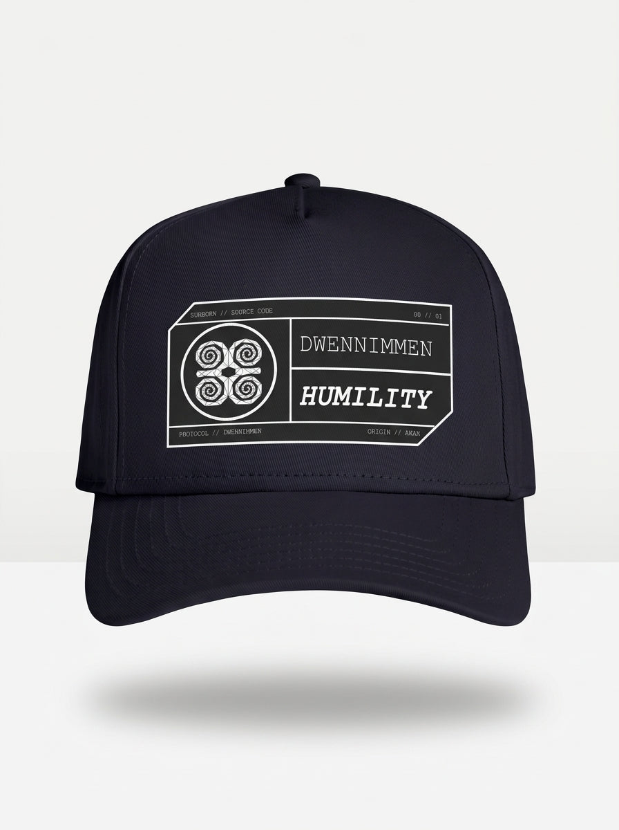 Adinkra // Humility Cap in Anụnụ Blue — front view — SunBorn