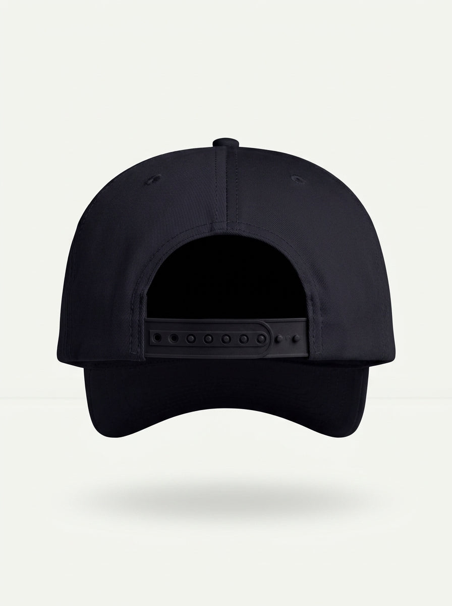 Adinkra // Humility Cap in Anụnụ Blue — rear closure detail — SunBorn