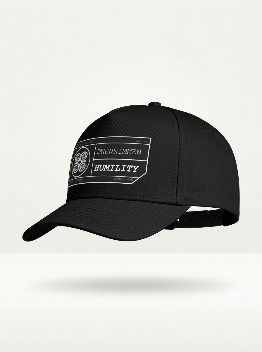 Adinkra // Humility Cap in Oji Black — three-quarter left view — SunBorn