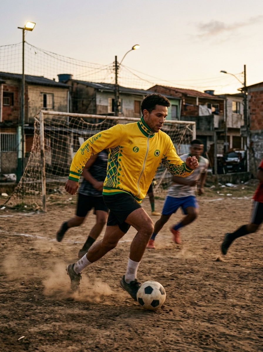 Brasil '26 Jogo Vivo Track Jacket — recycled full-zip World Cup 2026 outerwear by SunBorn — image 4