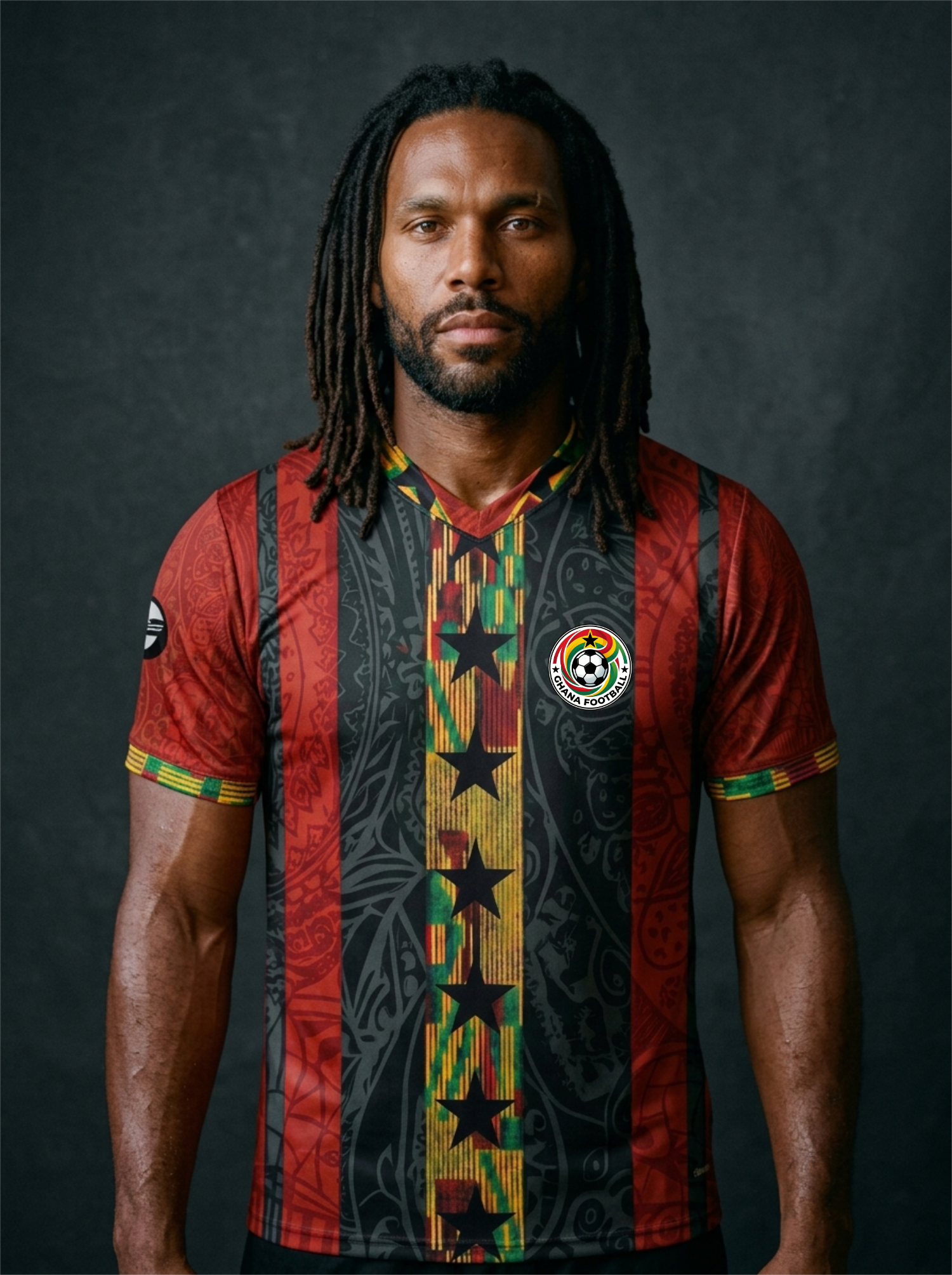 Ghana '26 Kente Protocol Jersey — Black Stars World Cup 2026 heritage kit by SunBorn — image 1