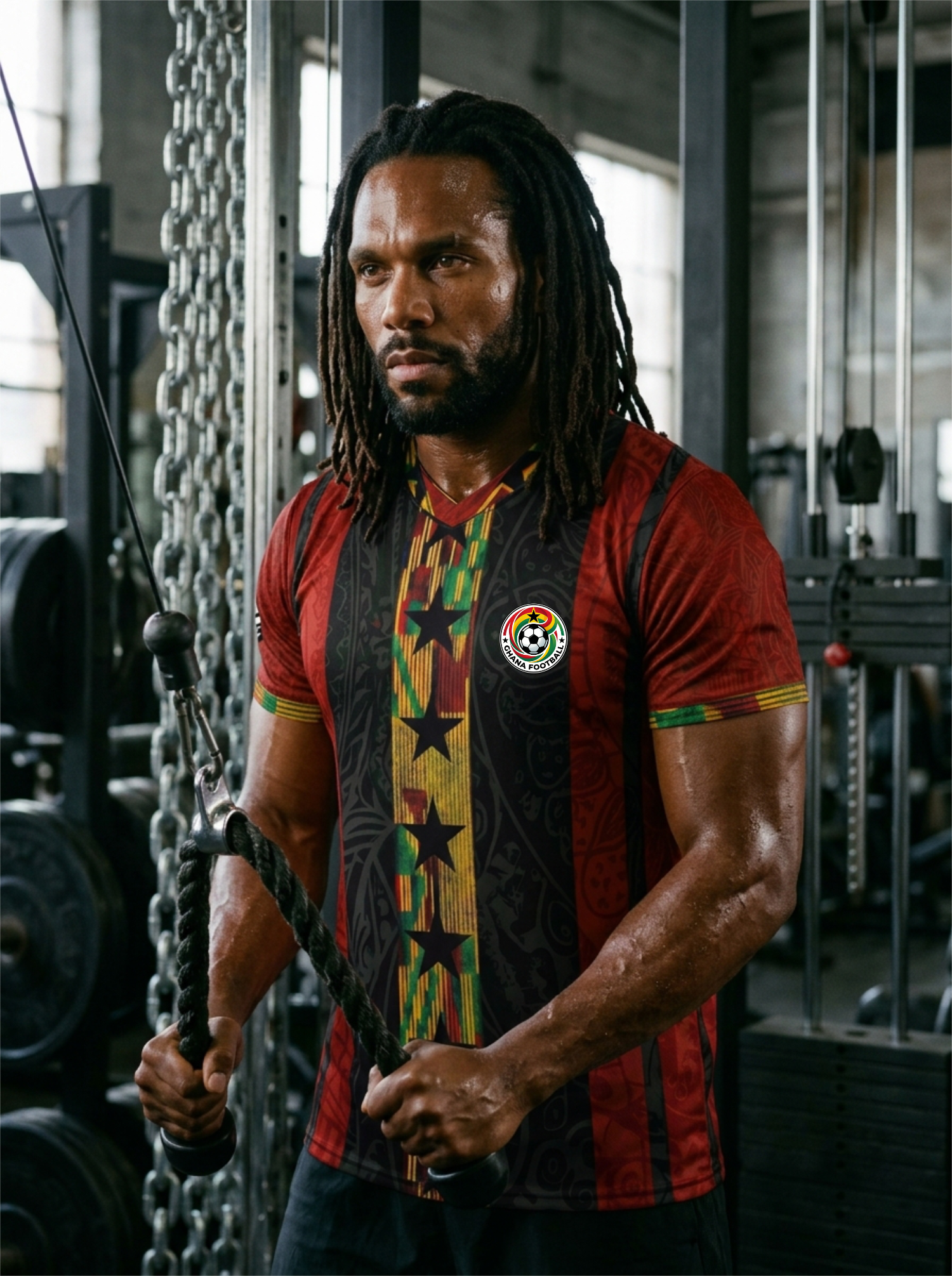 Ghana '26 Kente Protocol Jersey — Black Stars World Cup 2026 heritage kit by SunBorn — image 4