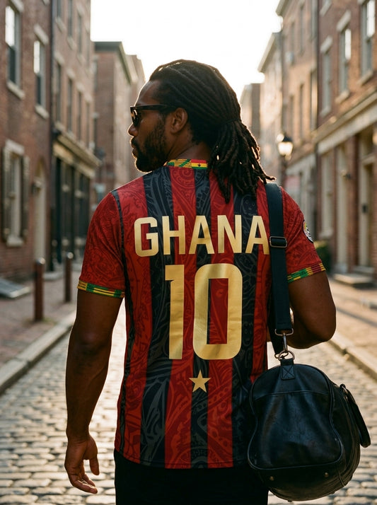 Ghana '26 Kente Protocol Jersey — Black Stars World Cup 2026 heritage kit by SunBorn — image 2