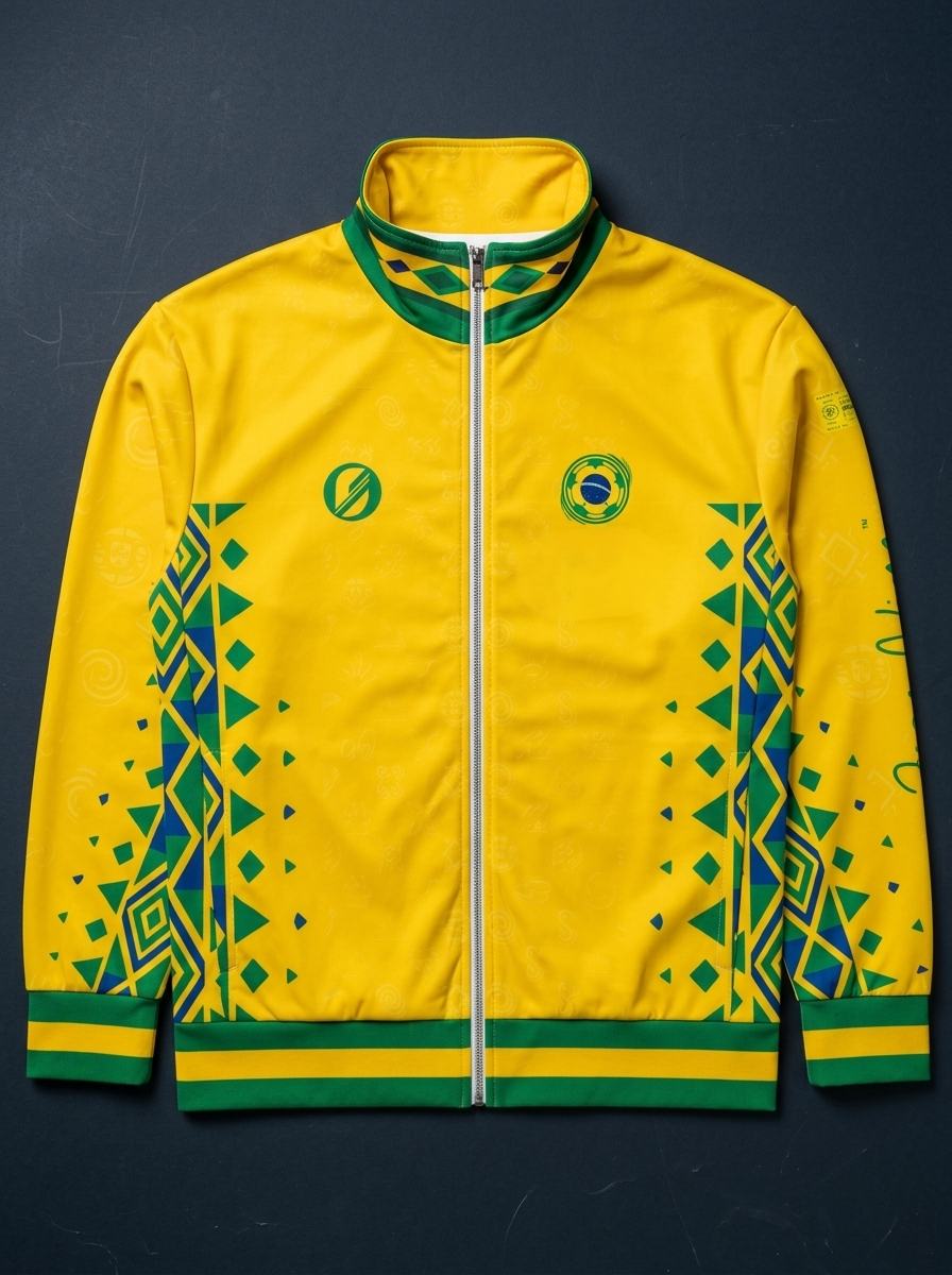 Brasil '26 Jogo Vivo Track Jacket — recycled full-zip World Cup 2026 outerwear by SunBorn — image 3