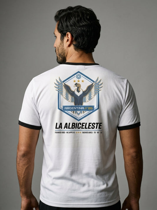 Albiceleste Argentina '26 Tee — Condor crest supporters' tee, World Cup 2026 by SunBorn — image 2