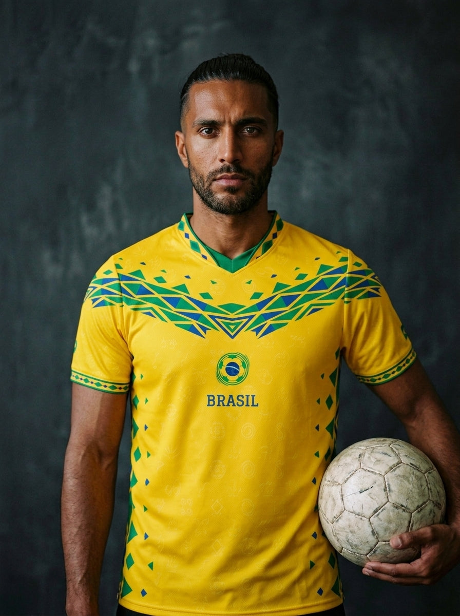Brasil '26 Canarinho Edition Jersey — bolder yellow World Cup 2026 kit hero shot by SunBorn — image 1