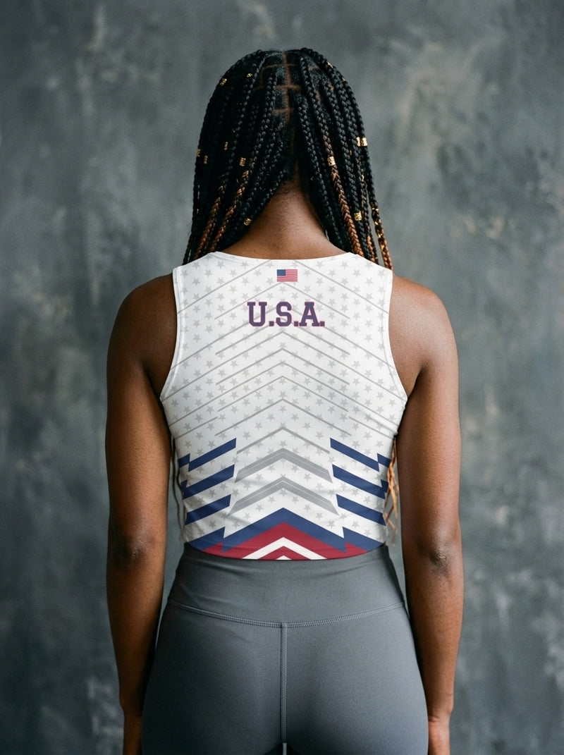 EUA '26 // Camiseta Cropped Feminina
