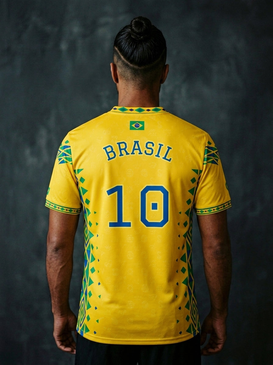 Brasil '26 Canarinho Edition Jersey — back studio view of the rising Seleção kit by SunBorn — image 2
