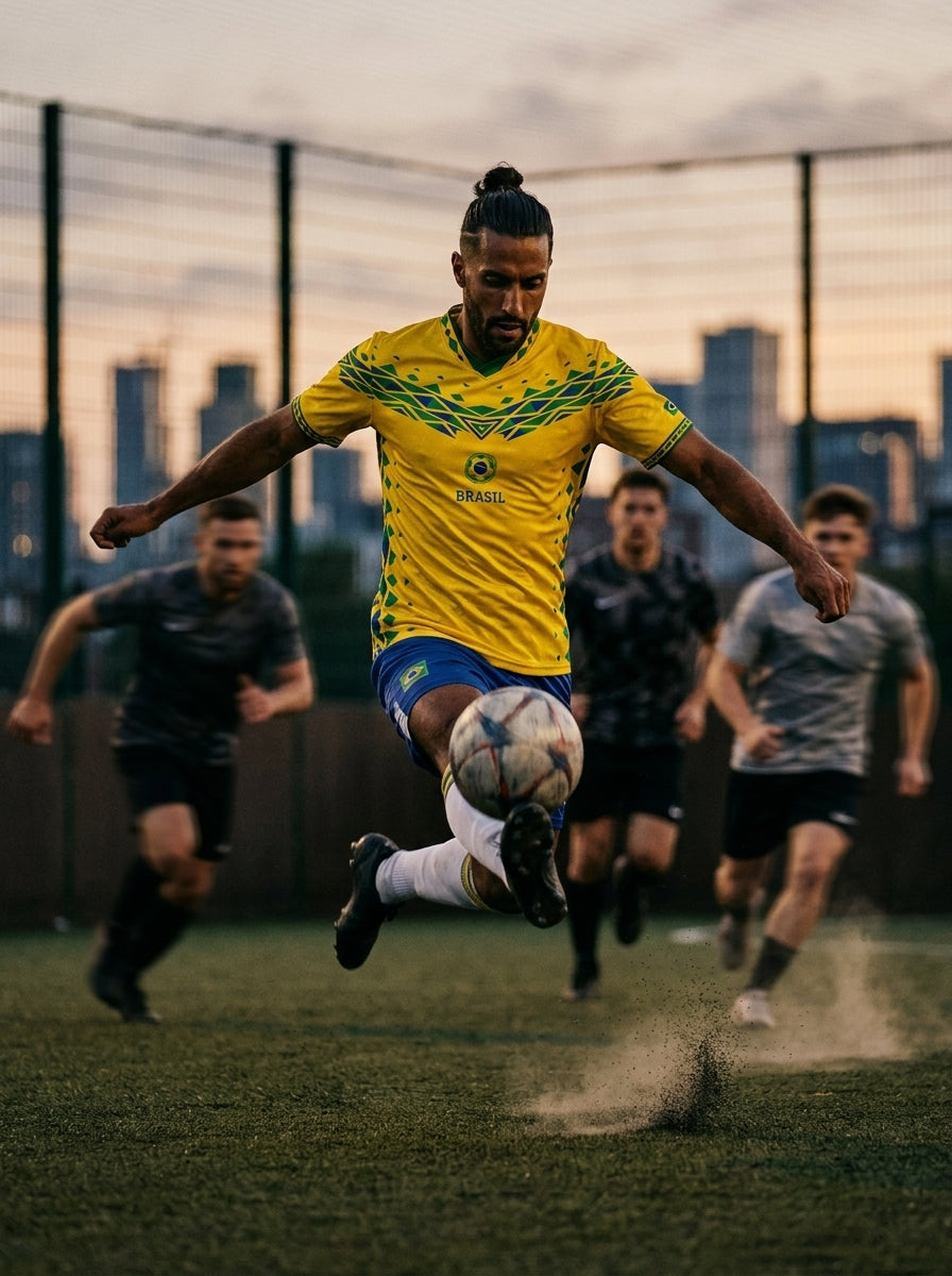 Brasil '26 Canarinho Edition Jersey — loadout shot of the bolder Brasilian yellow kit by SunBorn — image 4