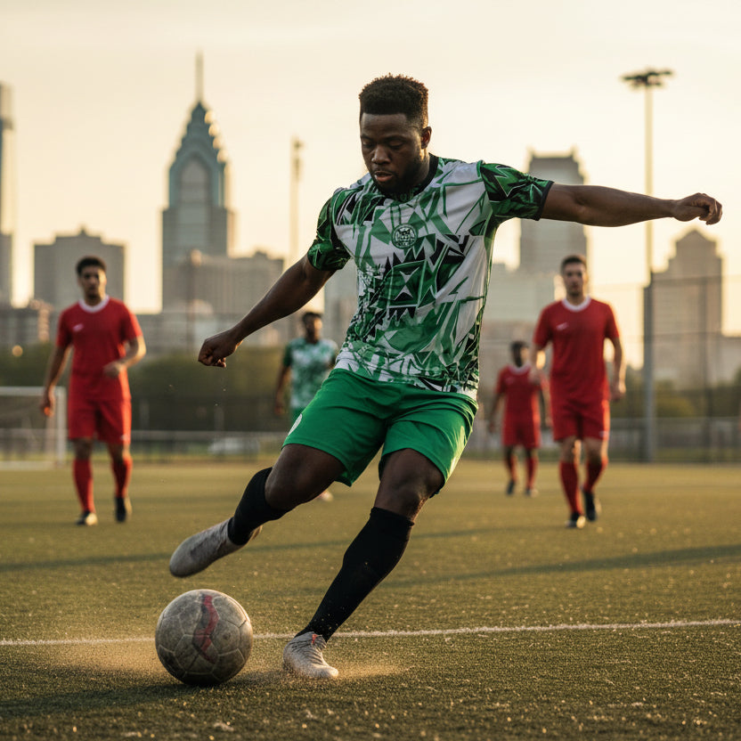 Nigeria '26 // Jersey | World Cup 2026 Afrofuturist soccer kit | image 3 | SunBorn