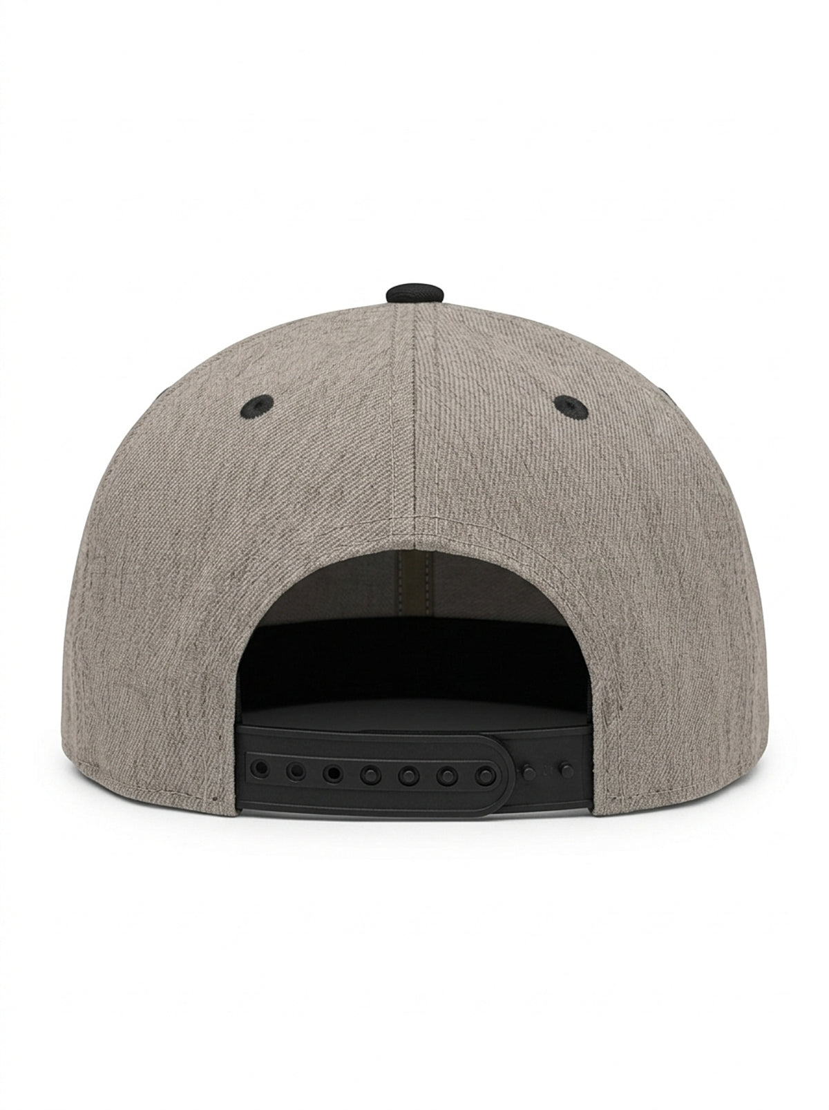 GOAT Catalan two-tone snapback in Ntụ Gray / Oji Black, back view — snapback closure.