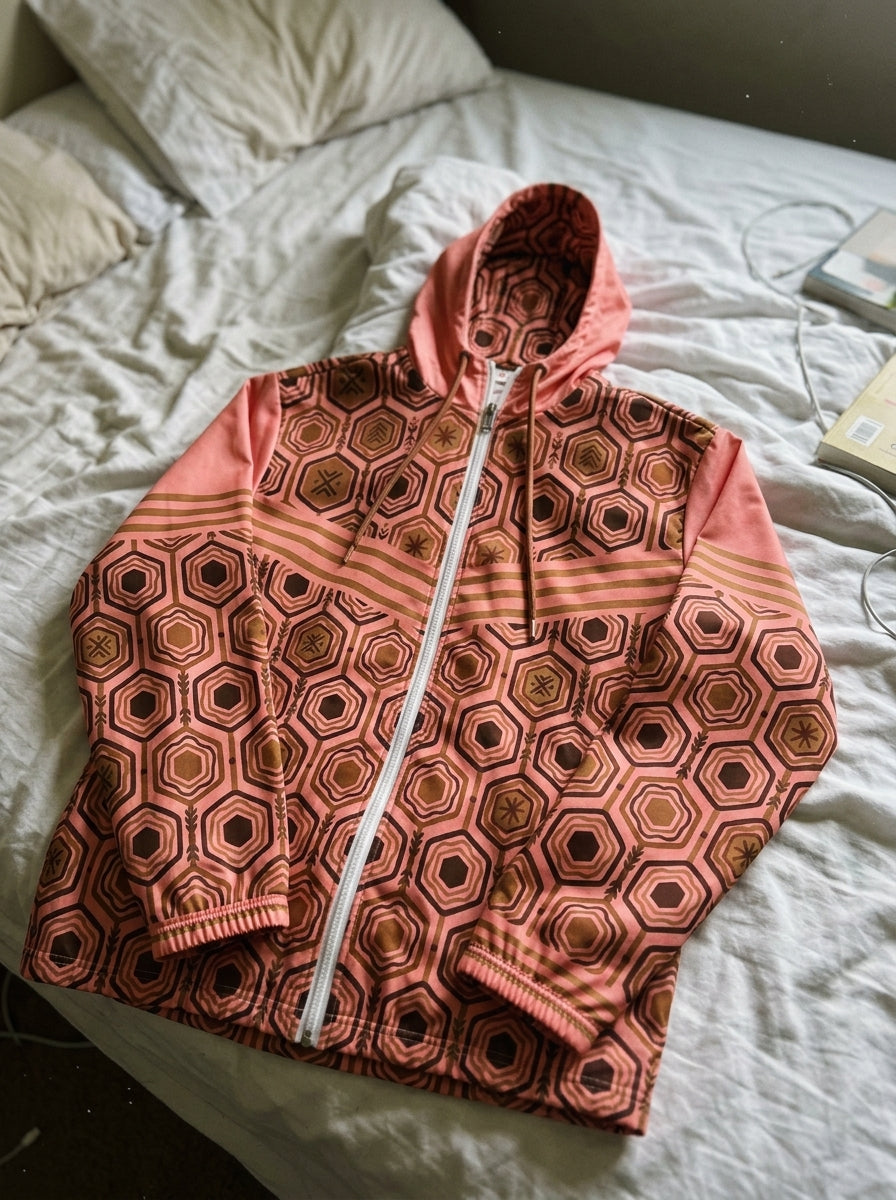 AnanseNova™ // Men's Windbreaker (Eze Pink)