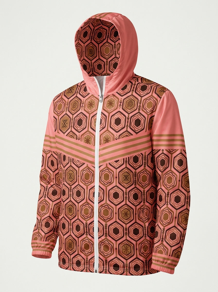 AnanseNova™ // Men's Windbreaker (Eze Pink)