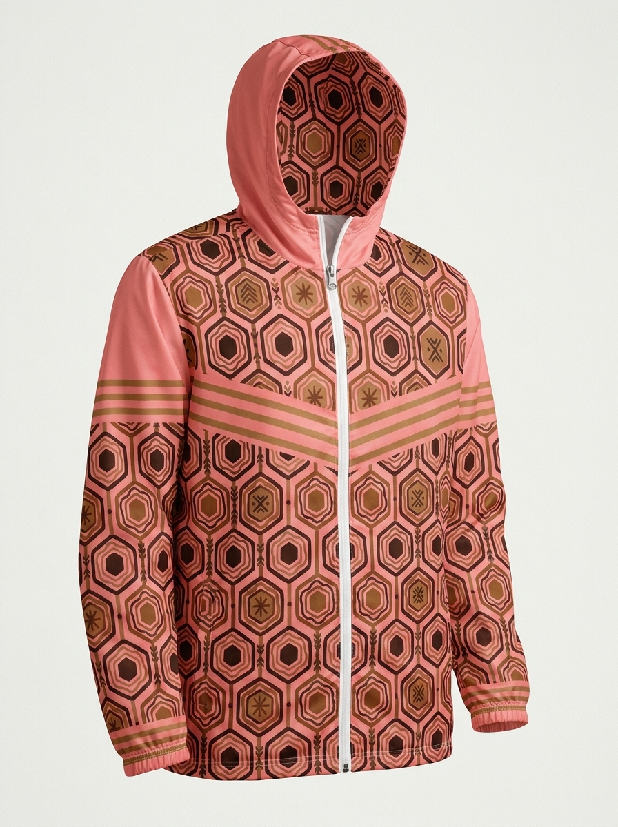 AnanseNova™ // Men's Windbreaker (Eze Pink)