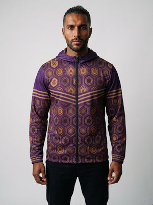 AnanseNova™ // Men's Windbreaker (Ugo Purple)