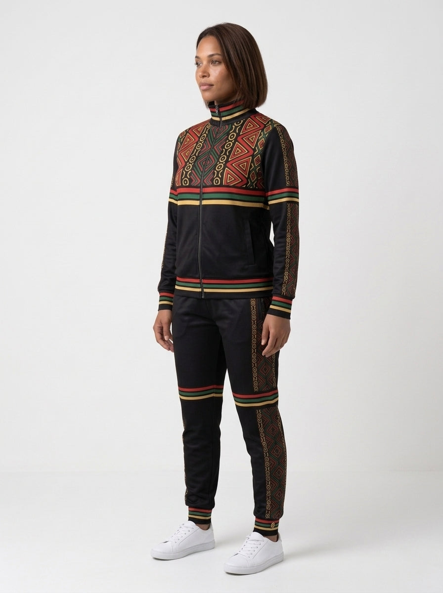 N'Donso™ Women's Uhie Red tracksuit, three-quarter left view