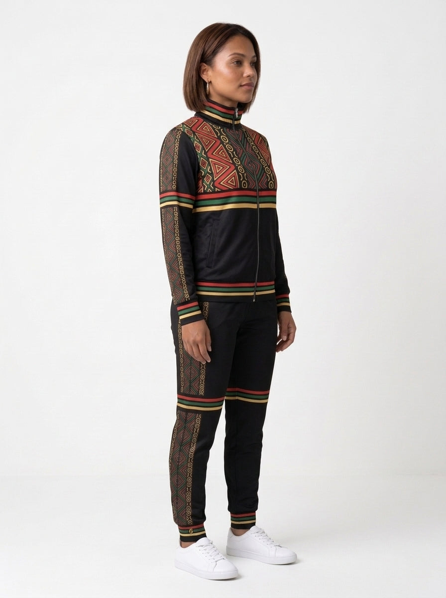 N'Donso™ Women's Uhie Red tracksuit, three-quarter right view