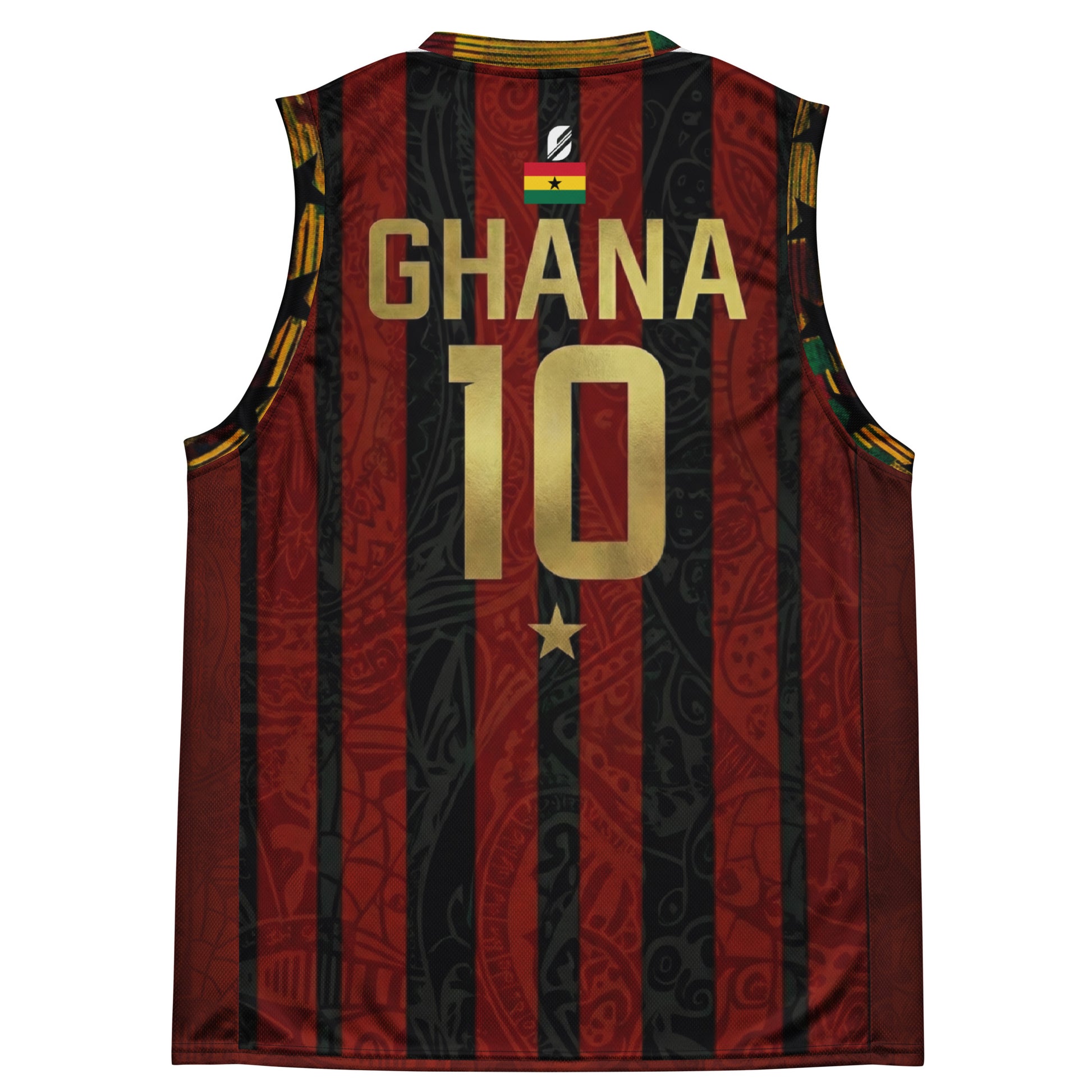 Ghana AeroTank — back detail, sleeveless cut and Kente Protocol fabric