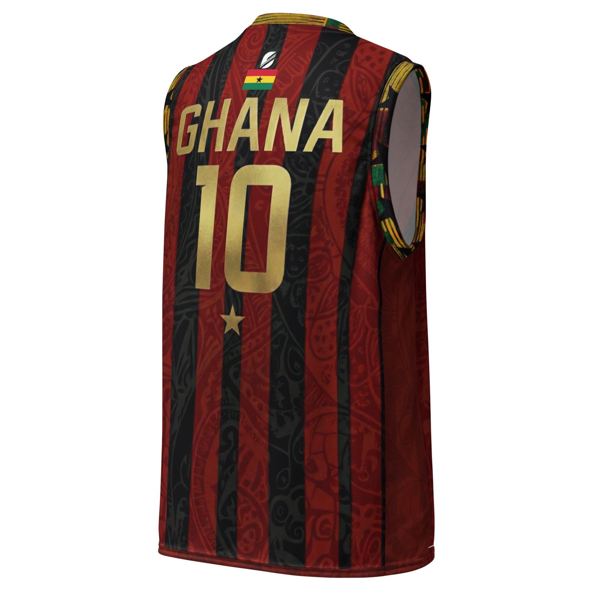 Ghana '26 AeroTank — back view with Black Star insignia, Kente Protocol