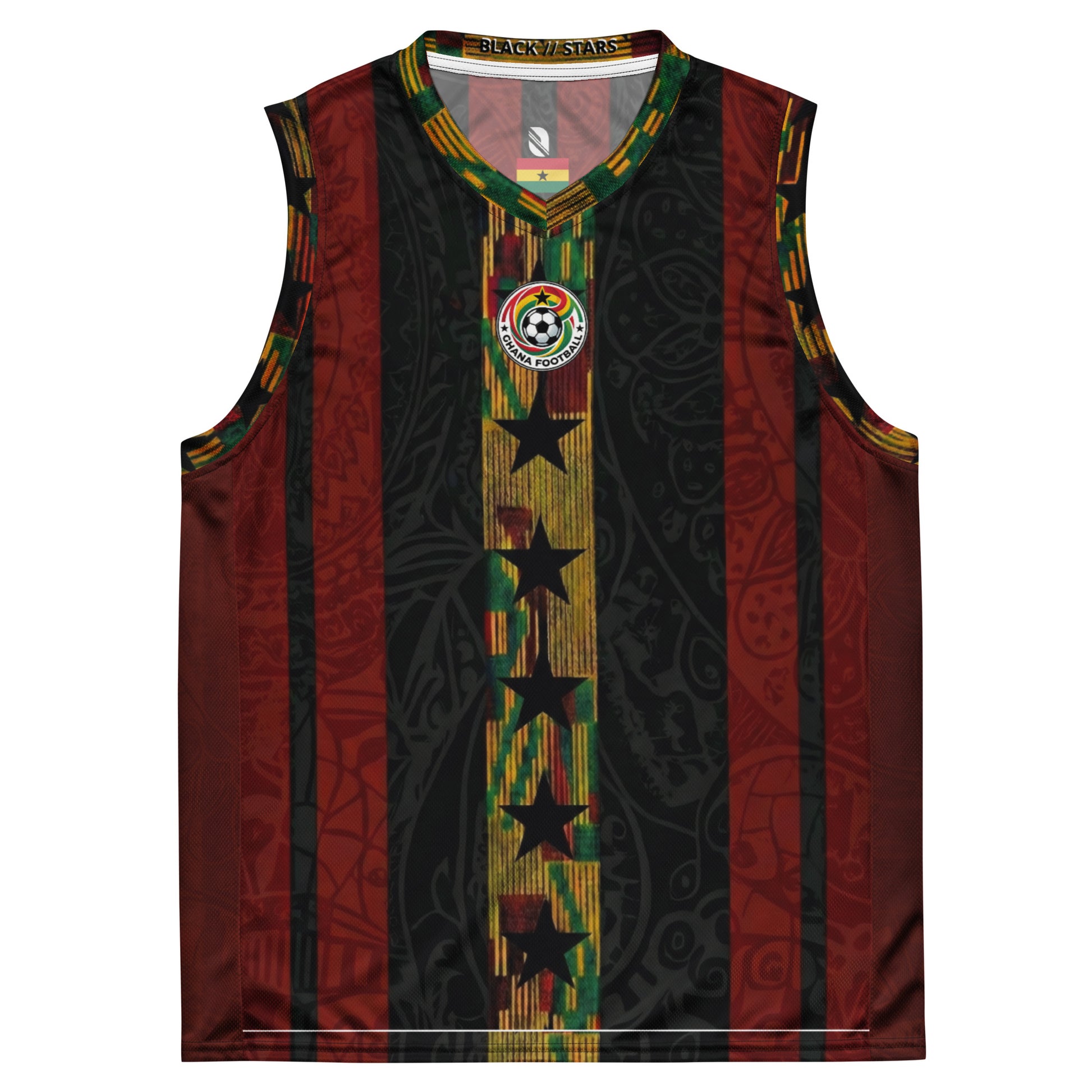 Ghana '26 AeroTank — front, summer-weight Kente Protocol tank