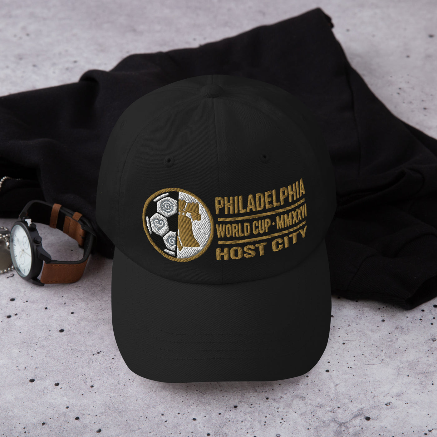 Liberty Protocol // Philly '26 Dad Hat — cream and bell