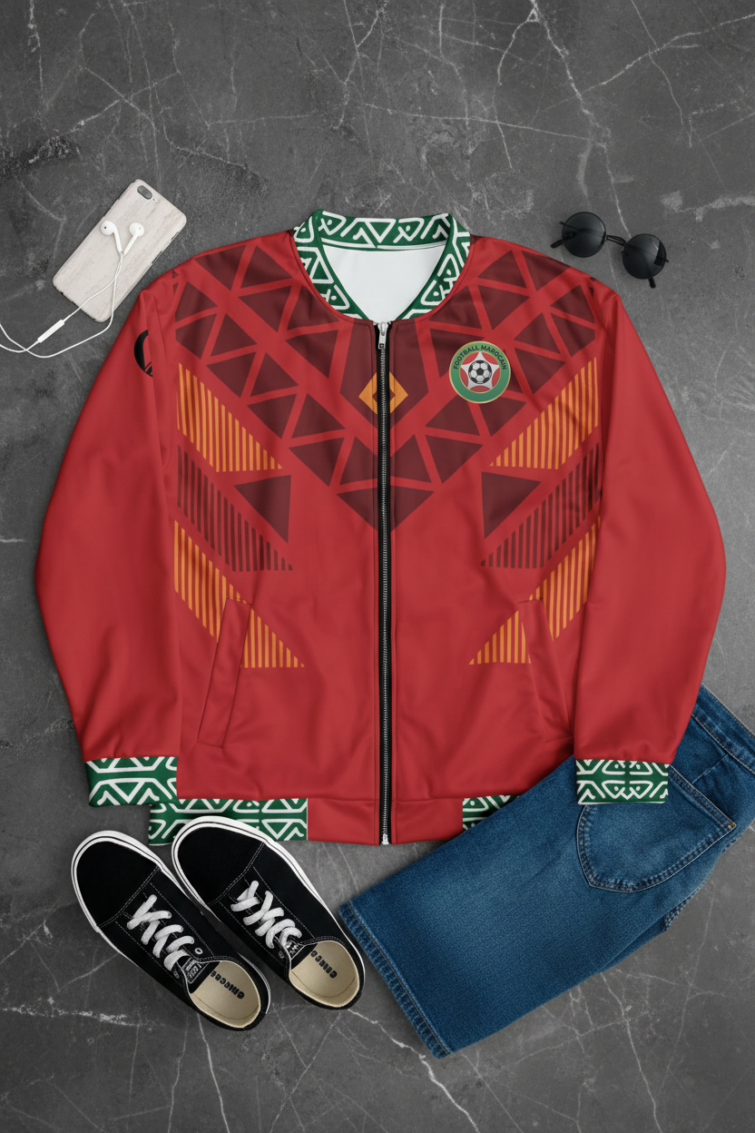Morocco '26 Atlas Protocol Jacket — Atlas Lions World Cup 2026 bomber by SunBorn — image 3