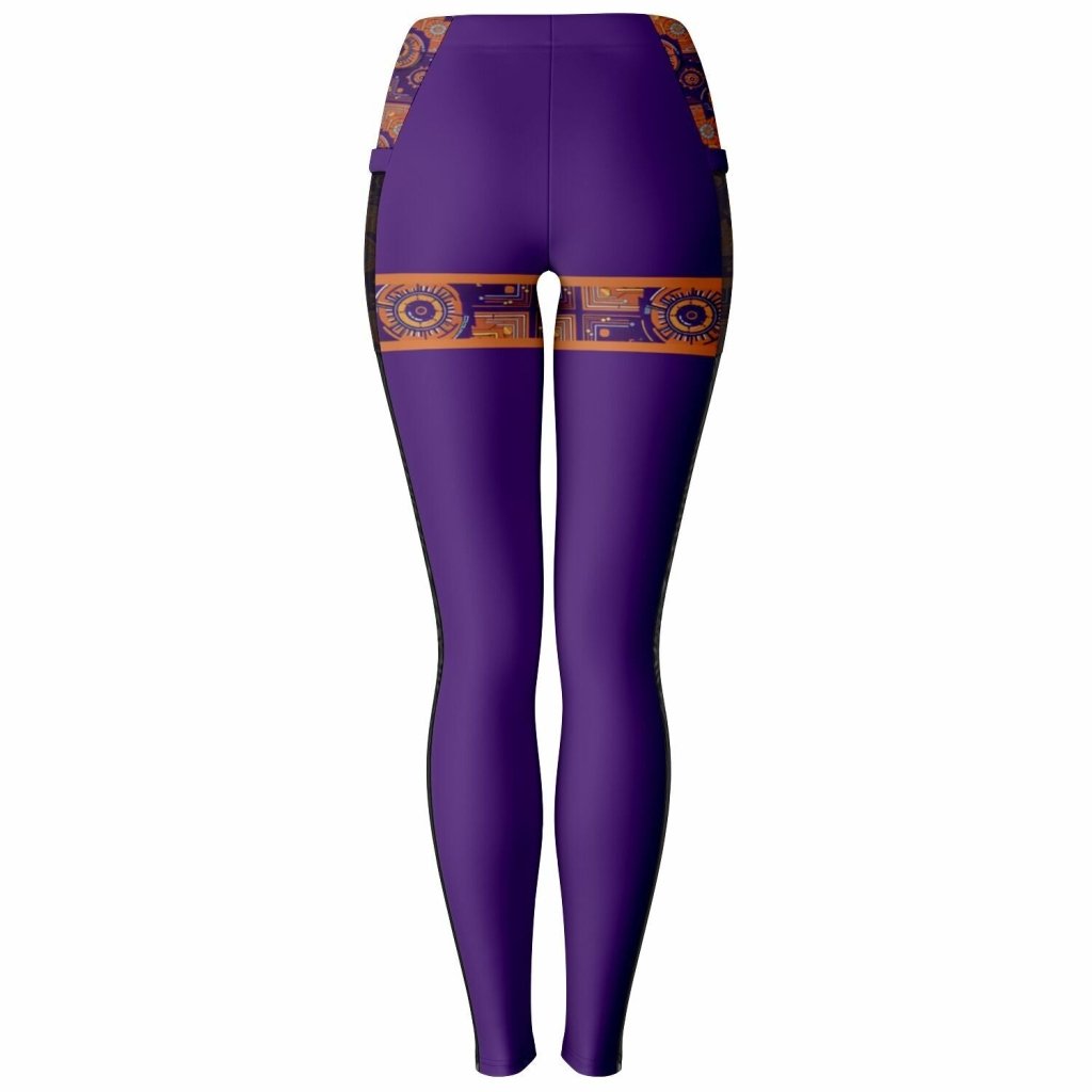 Sankofa women's mesh pocket leggings — Afrofuturist heritage compression with side mesh pockets — image 8 — SunBorn