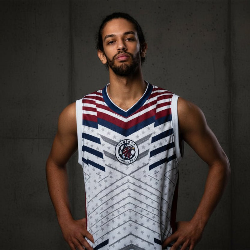 USA '26 // Aero-Tank™ | World Cup 2026 Afrofuturist soccer kit | image 1 | SunBorn