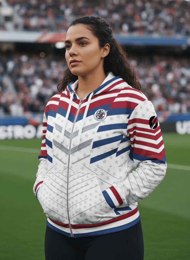 USA '26 // Hoodie | World Cup 2026 Afrofuturist soccer kit | image 3 | SunBorn