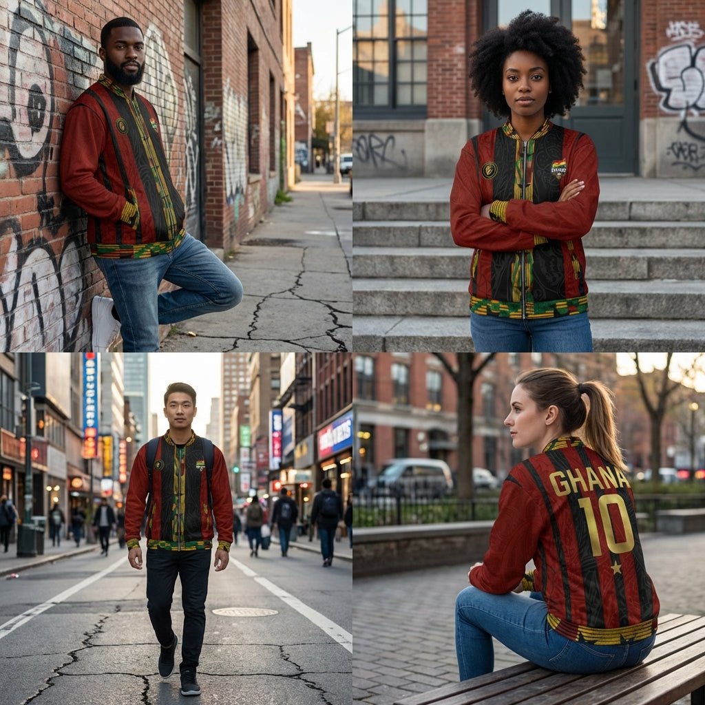 The Kente Protocol - Elite Ghana Bomber Jacket - SunBorn F.C.