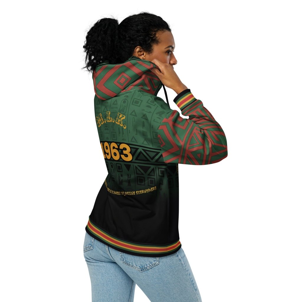 BHM '26 commemorative hoodie — MLK Protocol Pan-African heritage piece with civil rights iconography — image 4 — SunBorn