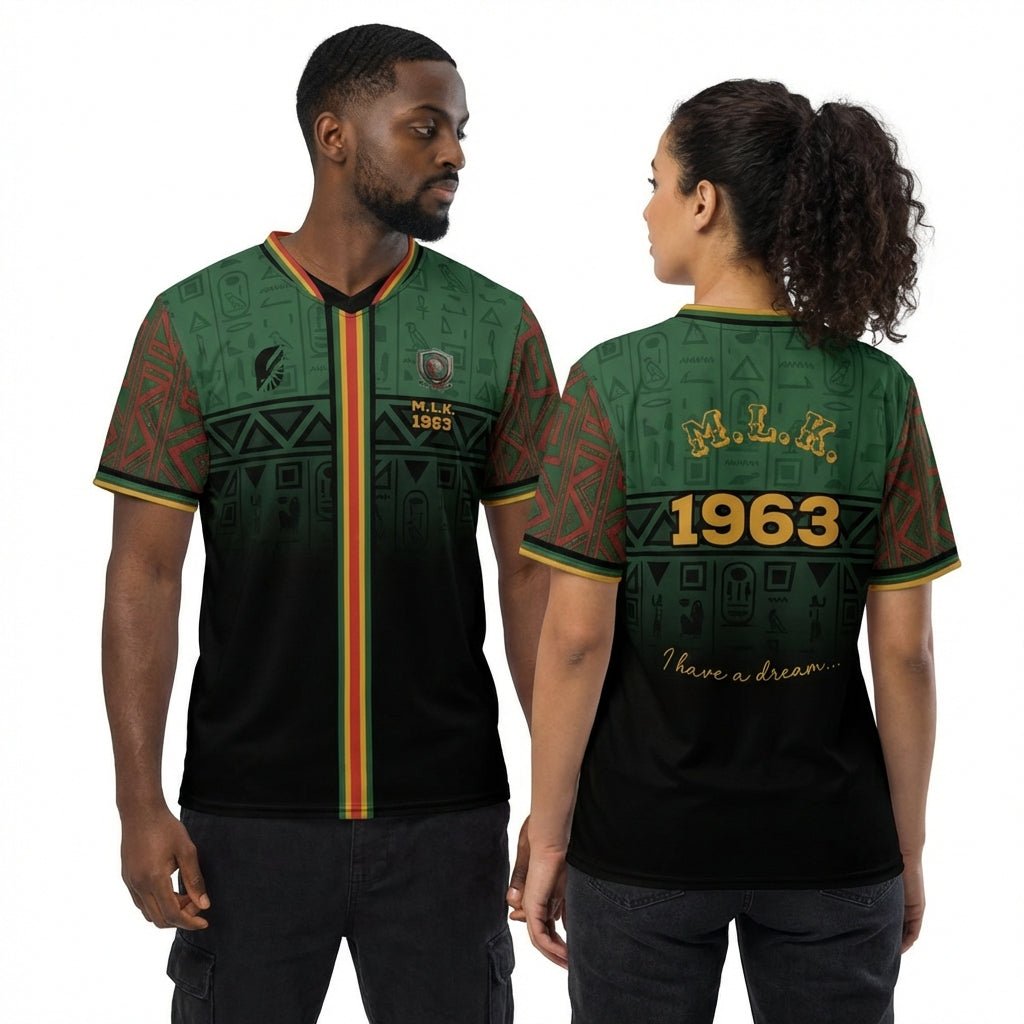 BHM '26 commemorative jersey — MLK Protocol Pan-African heritage tribute with civil rights iconography — image 4 — SunBorn