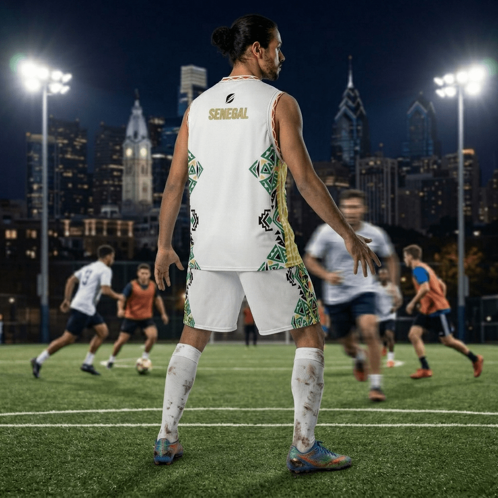 Senegal '26 // Championship Shorts | World Cup 2026 Afrofuturist soccer kit | image 3 | SunBorn
