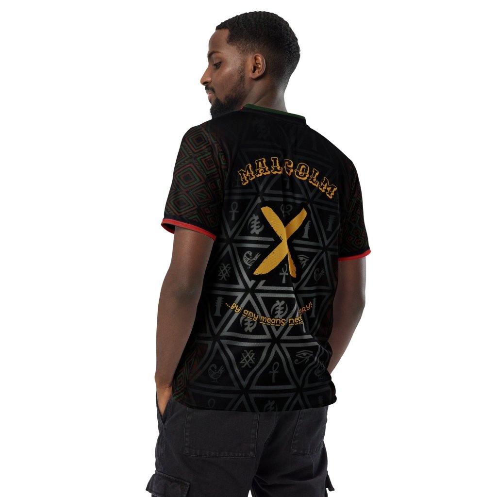 BHM '26 X Protocol jersey — Pan-African self-determination heritage with red, black, green tricolor geometry — image 7 — SunBorn
