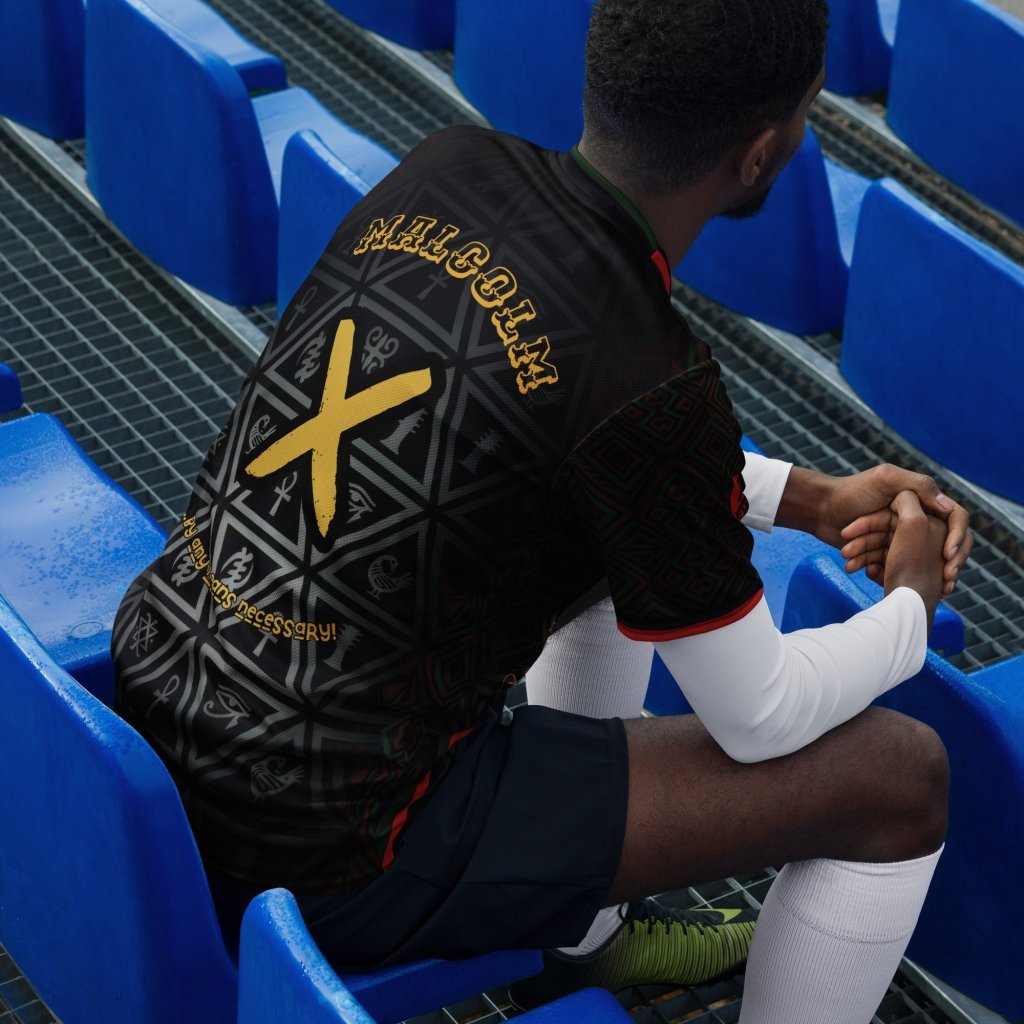 BHM '26 X Protocol jersey — Pan-African self-determination heritage with red, black, green tricolor geometry — image 8 — SunBorn