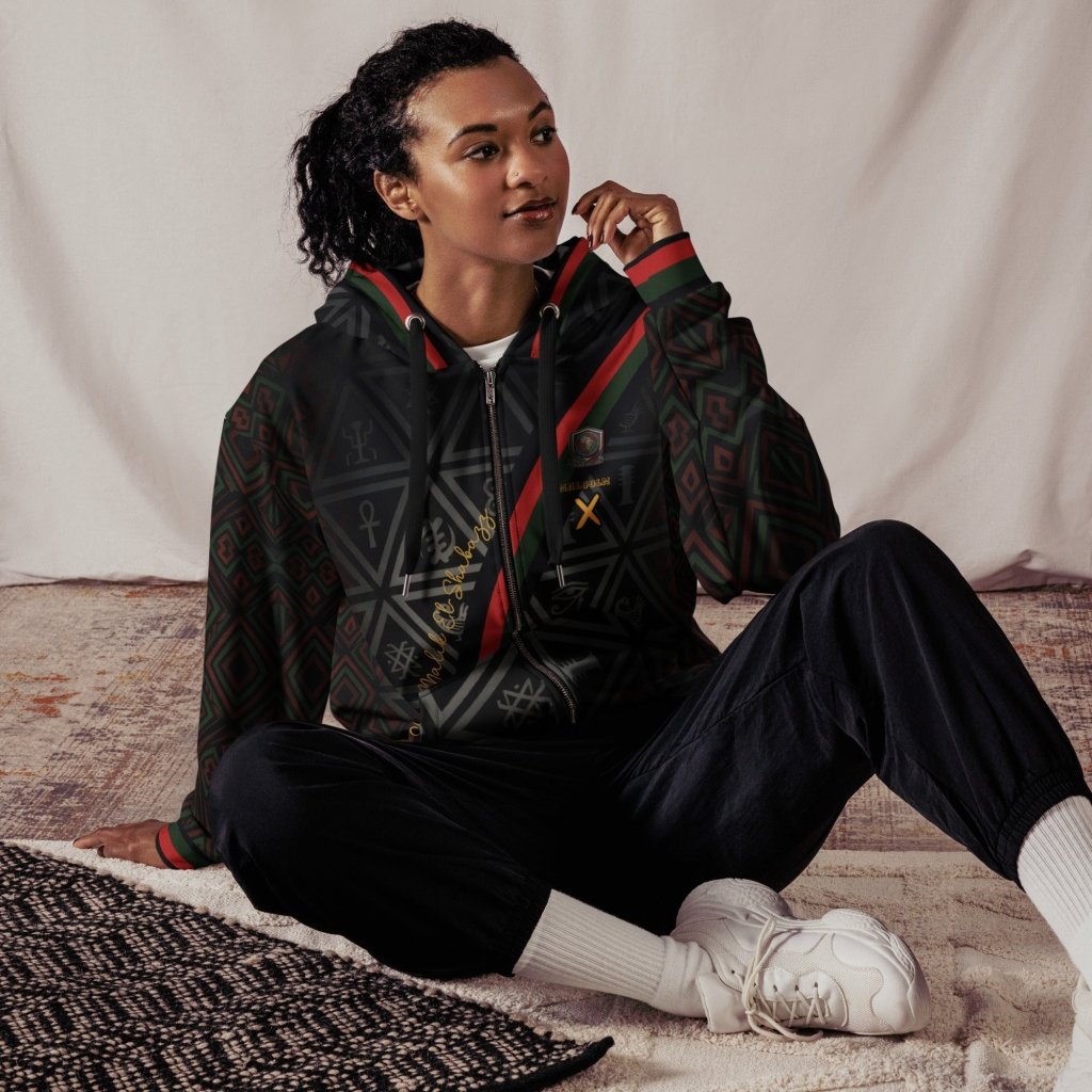 BHM '26 X Protocol zip hoodie — Pan-African self-determination heritage piece with tricolor detail — image 2 — SunBorn