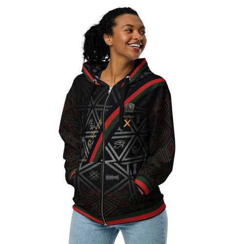 BHM '26 X Protocol zip hoodie — Pan-African self-determination heritage piece with tricolor detail — image 1 — SunBorn