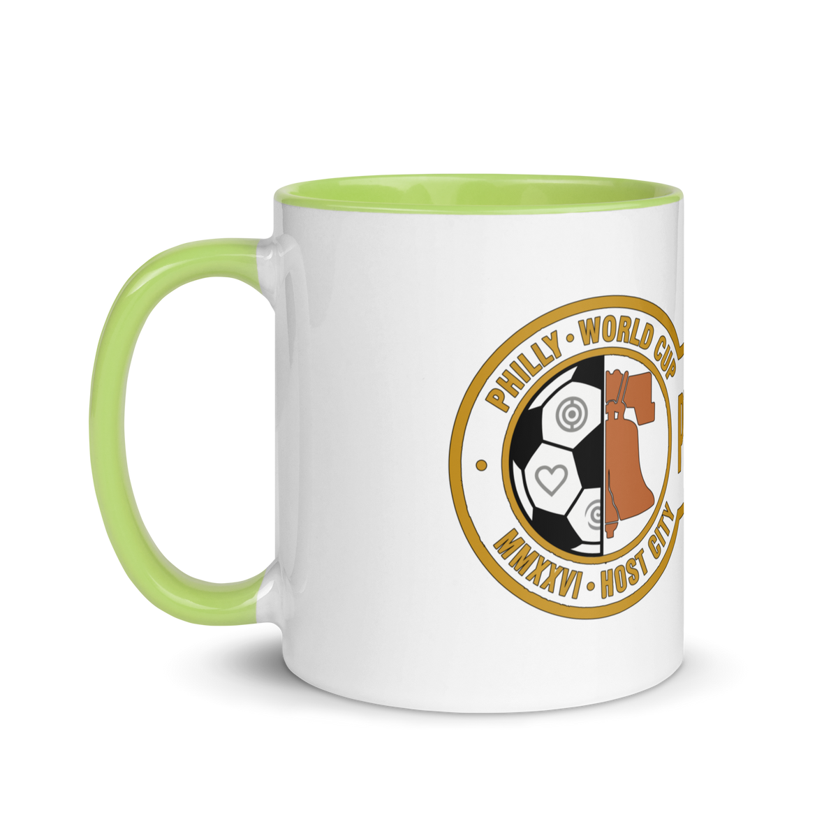 Liberty Protocol Philly '26 Mug — White Ceramic with Lime interior, 11oz